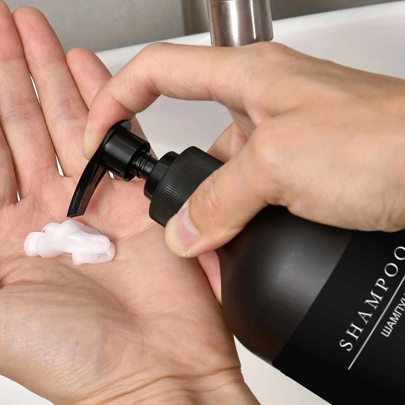 Soap Dispenser Bathroom Shower Shampoo Body Wash Bottle Refillable Kitchen Dish and Hands Soap Liquid Container
