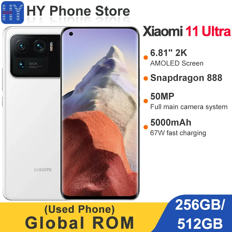 Xiaomi Mi 11 Ultra 8GB/256GBグローバルROM Global ROM Xiaomi 11 Ultra 256GB/512GB Snapdragon 888 6.81