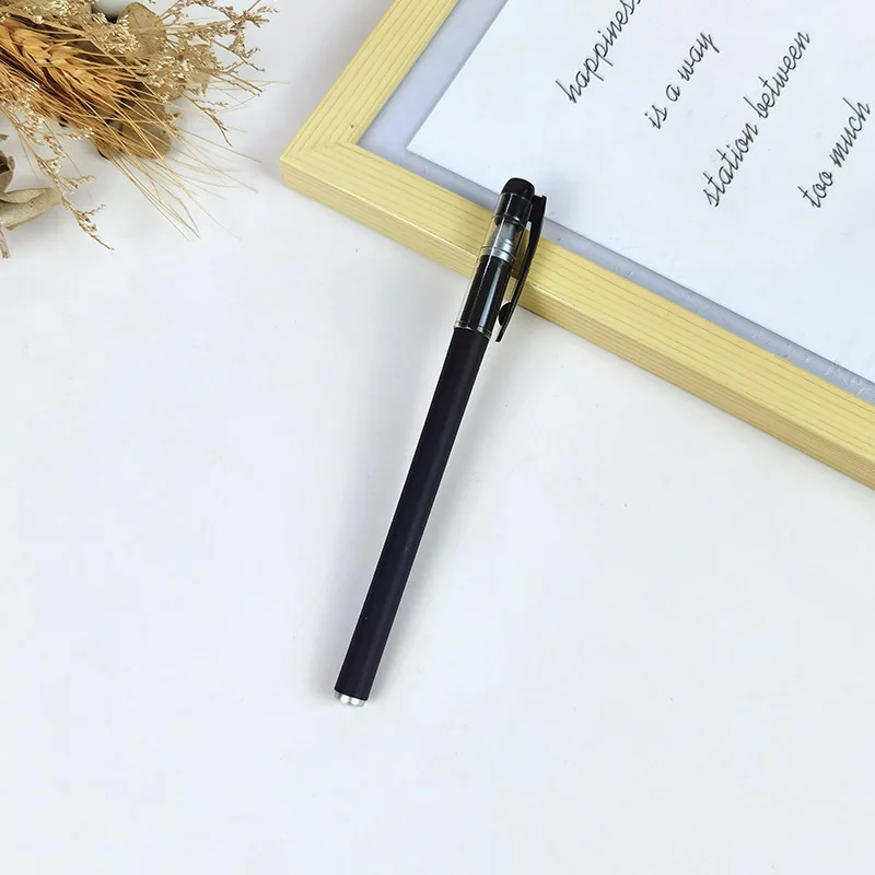 Frosted Black Ink Gel Pens - Aesthetic Stationery & Writing Supplies