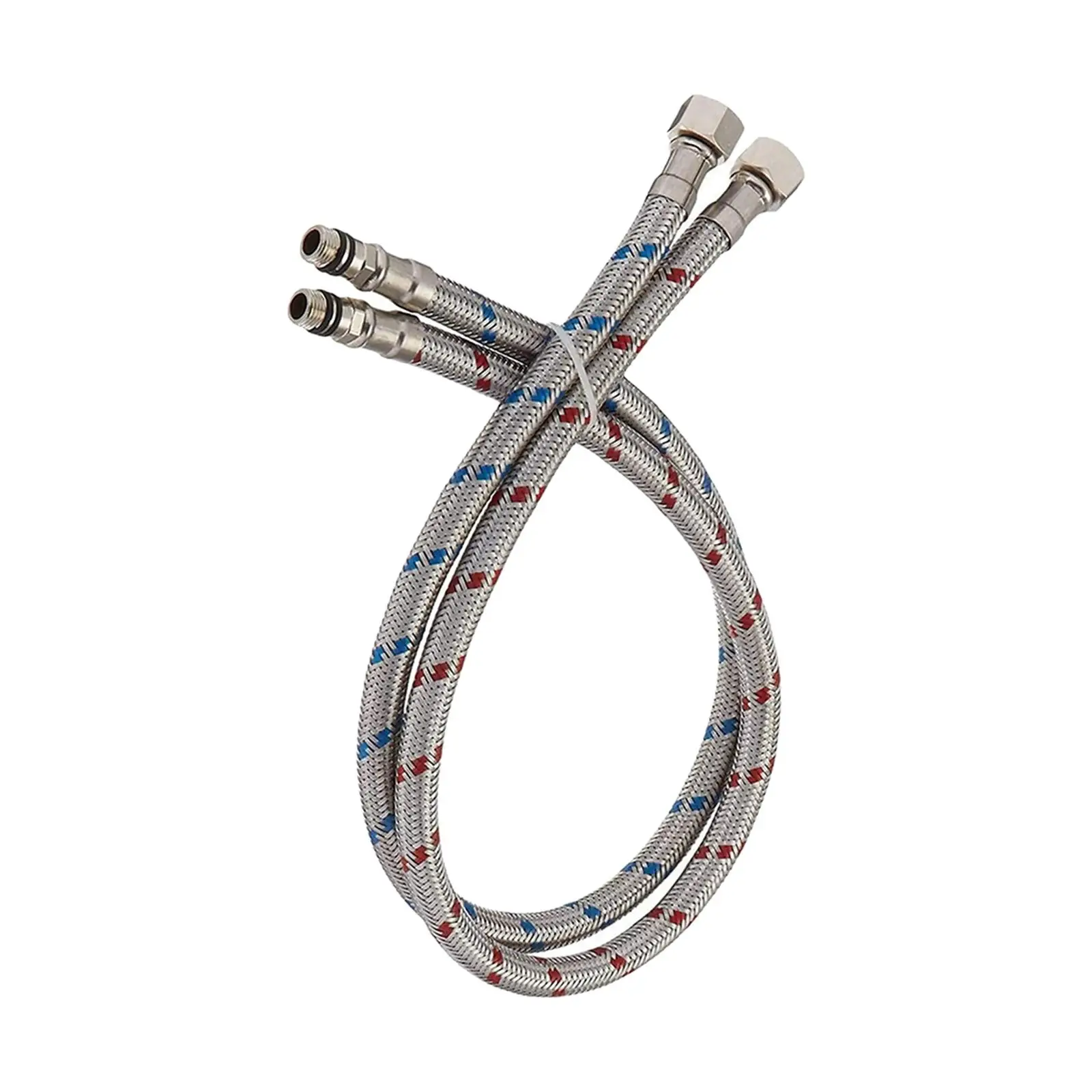 

2 Pieces Faucet Hose Connector Durable 60cm for Kitchen Sink Faucet Bathroom
