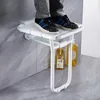 Wall Mounted Shower Seats Folding Shower Bench Bathroom Chair Stool with Non-slip Feet for Elderly Disabled Shoe Changing Stool 2