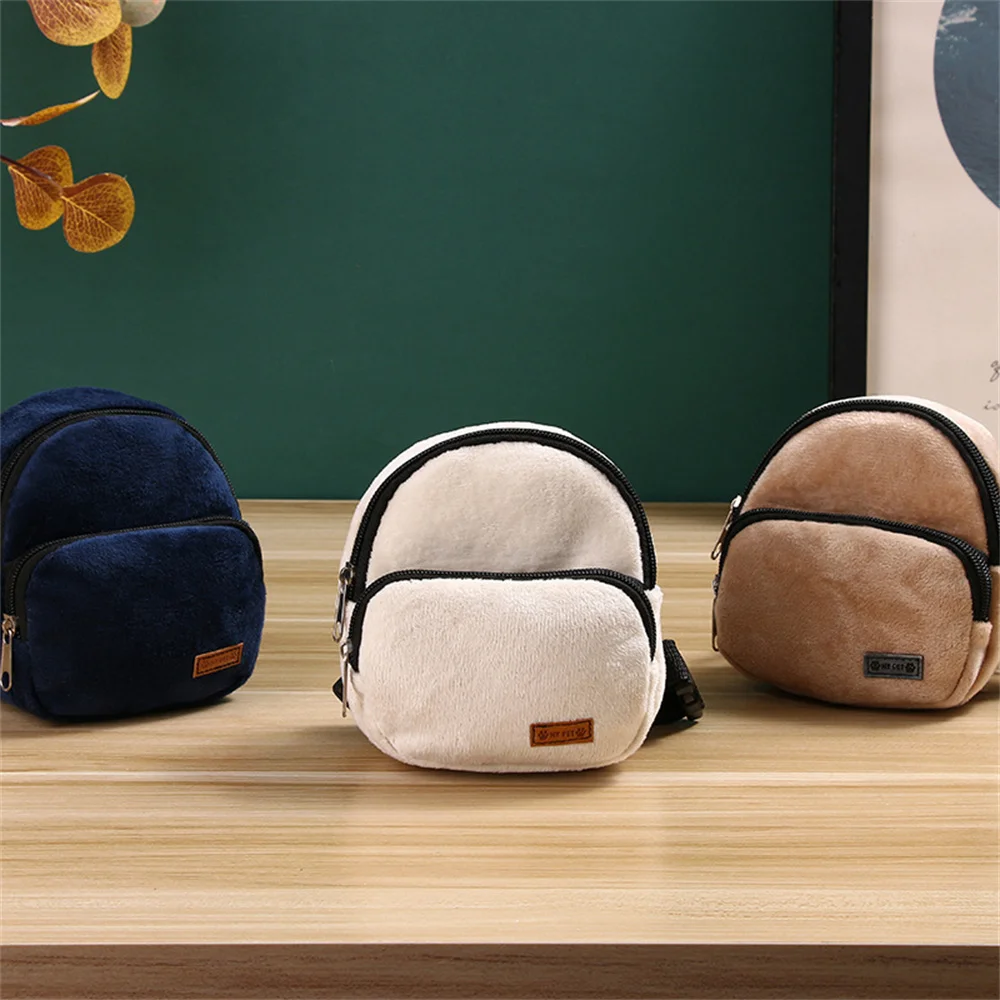 Outdoor Walking Cat Dog Carrier Schoolbag Flannel Pet Accessories for Small Dogs Yorkie Shih Tzu Self Backpack mascotas Products