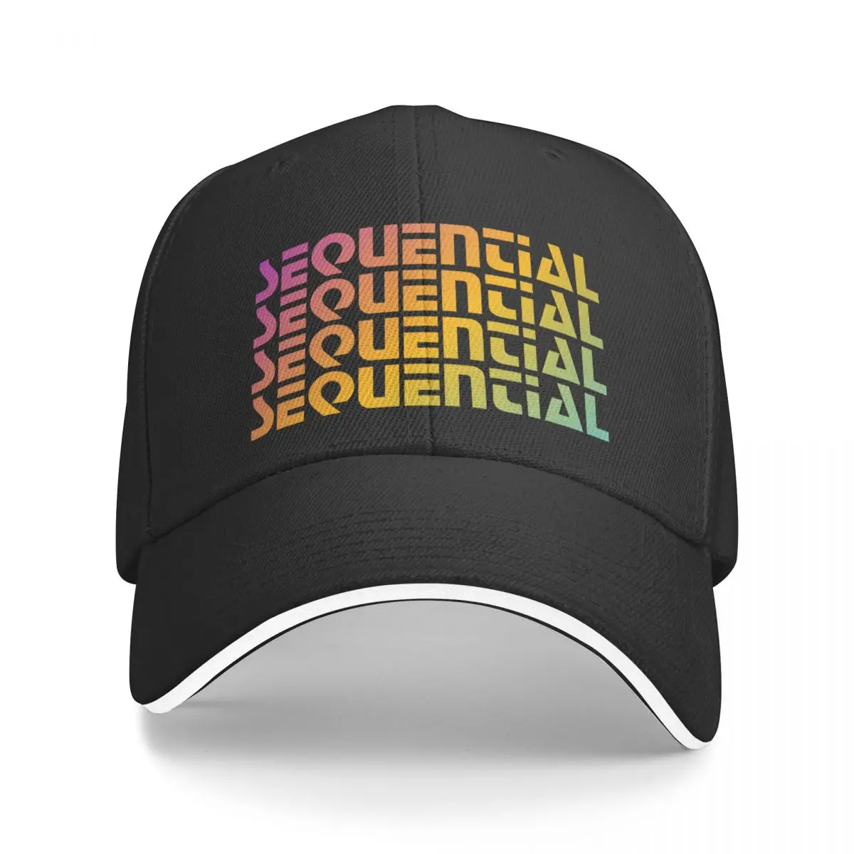 

Rainbow Sequential Baseball Cap Fashion Beach Snapback Cap Ladies Men's