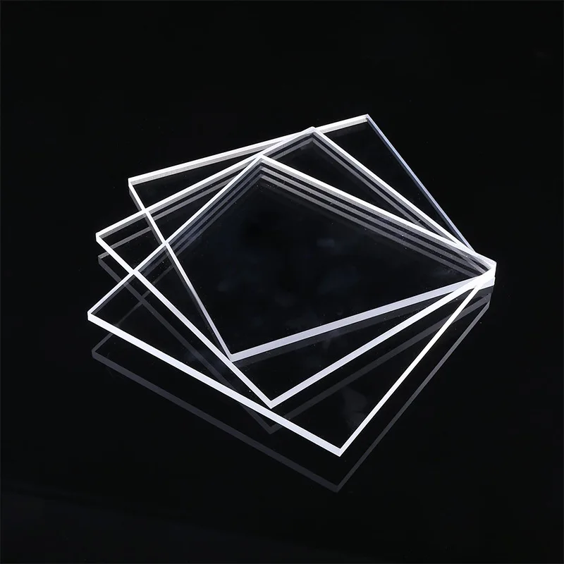 Acrylic Sheet Clear Cast Plexiglass Panel, Thick Plastic Glass Board for LED Light Base Signs, DIY Display Projects Craft