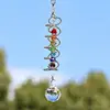 Rotating Crystal Gazing Spiral Tail Ball Pendant Wind Spinner Tails Hanging Decorative for Spinners Chime Outdoor Garden & Yard 3