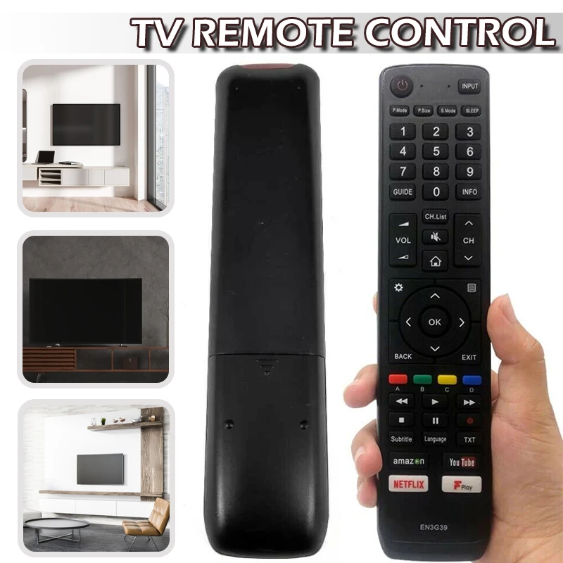 

New 1pc Replacement Remote Control EN3G39 For HISENSE SMART 4K UHD LED TV Fine Workmanship and Good Performance Easy to Use