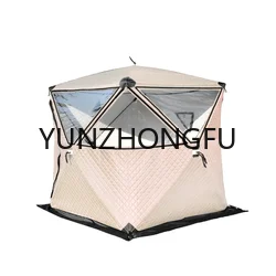 

Cot three layer waterproof insulation winter ice fishing pop up camping outdoor winter portable steam sauna tent tents portable