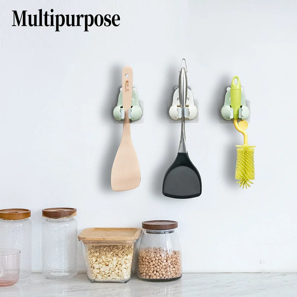 Accessoires De Cuisine, Porte-balai À Ventouse, Crochet Sans Poinçon, Porte- balai, Rangement Amovible, Fixation Murale De Salle De Bain - Egouttoirs Et  Racks - AliExpress