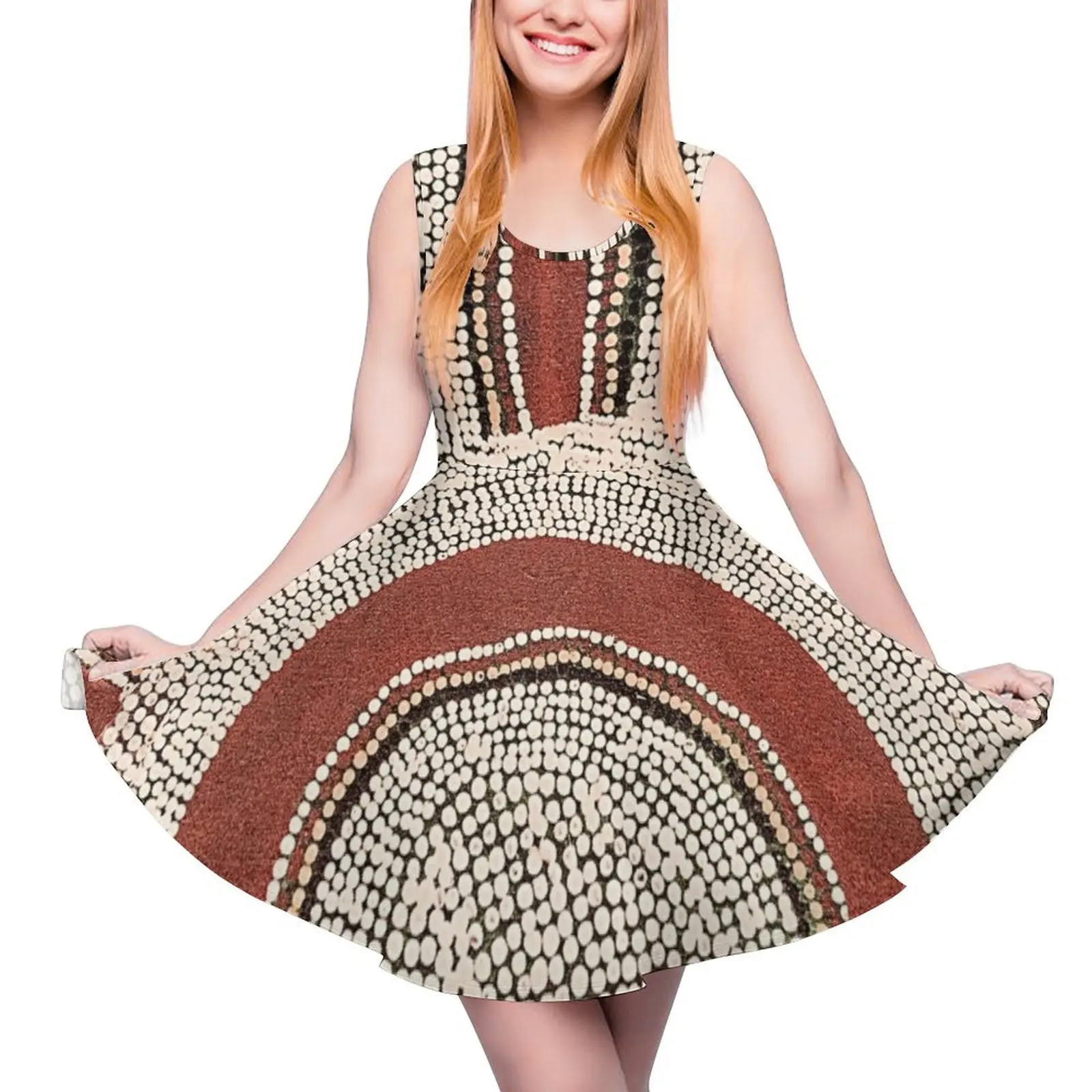 

Awesome Aboriginal Dot Art Round Neck Dress summer dress woman 2024 trendy summer clothes for women clothes