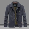 Spring Autumn Men's Cotton Jackets Trendy Men's Fashion Outerwear Windbreaker Coats Men Turn-Down Collar Tactical Jackets 5XL 2
