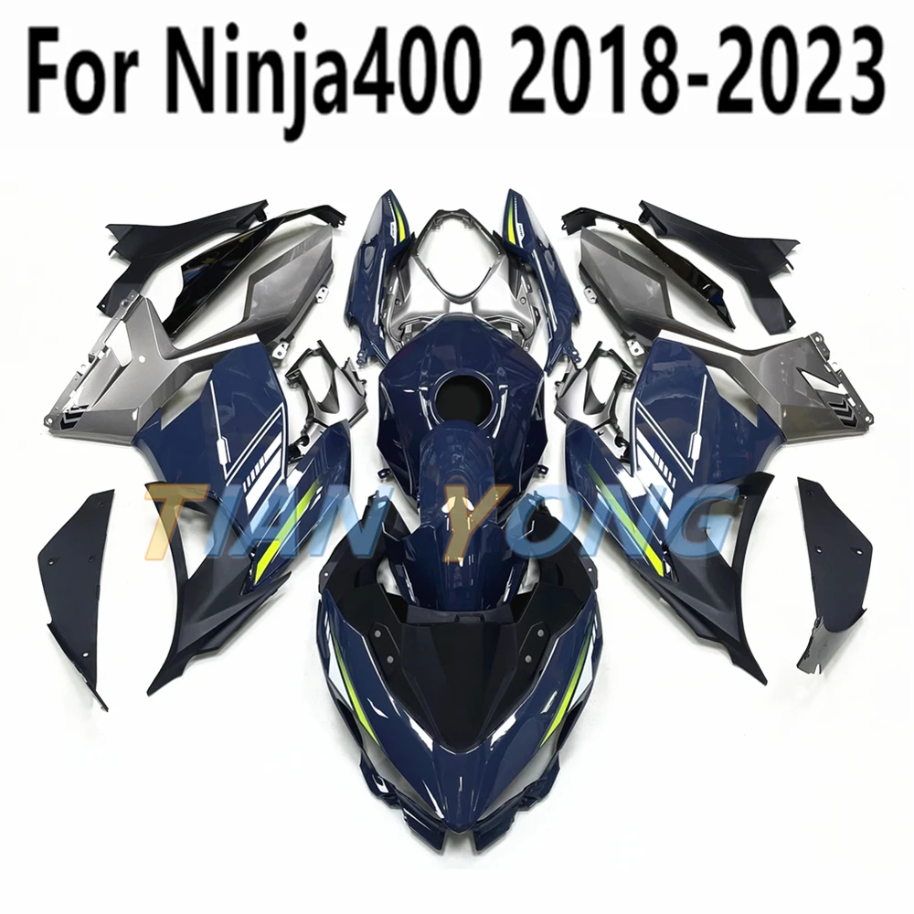 

Темно-синий цементный серый блестящий для Ninja400 2018-2019-2020-2021-2022-2023 полный комплект обтекателей кузова для Ninja 400