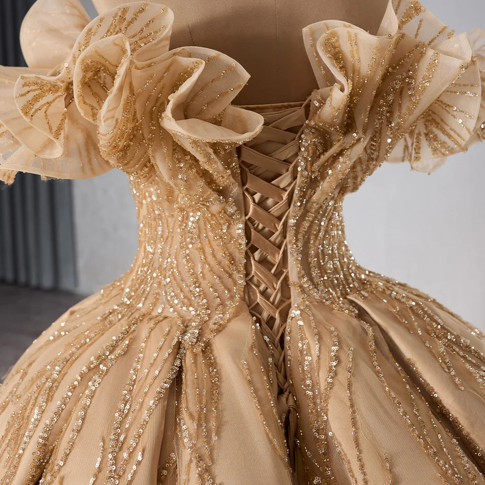 Luxury Lace Boat Neck Evening Dresses With Detachable Train Short Slevees Women Prom Dress Wedding Party Gowns robes de soirée 241066 6