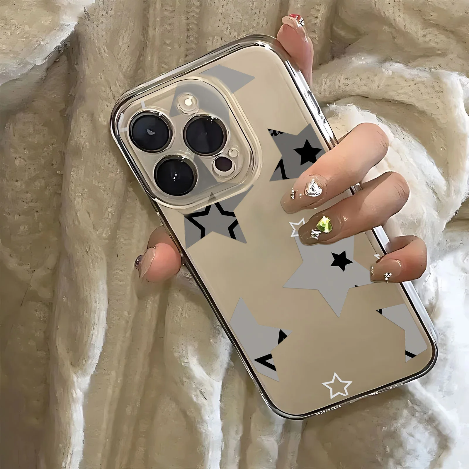 Chic Korean Stars Transparent Phone Case - Stylish Protective Cover