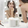 Cotton Round Pad Holder Powder Puff Storage Box Home Cotton Swab Box Makeup Organizer Dustproof Portable Durable Bathroom Jar 5