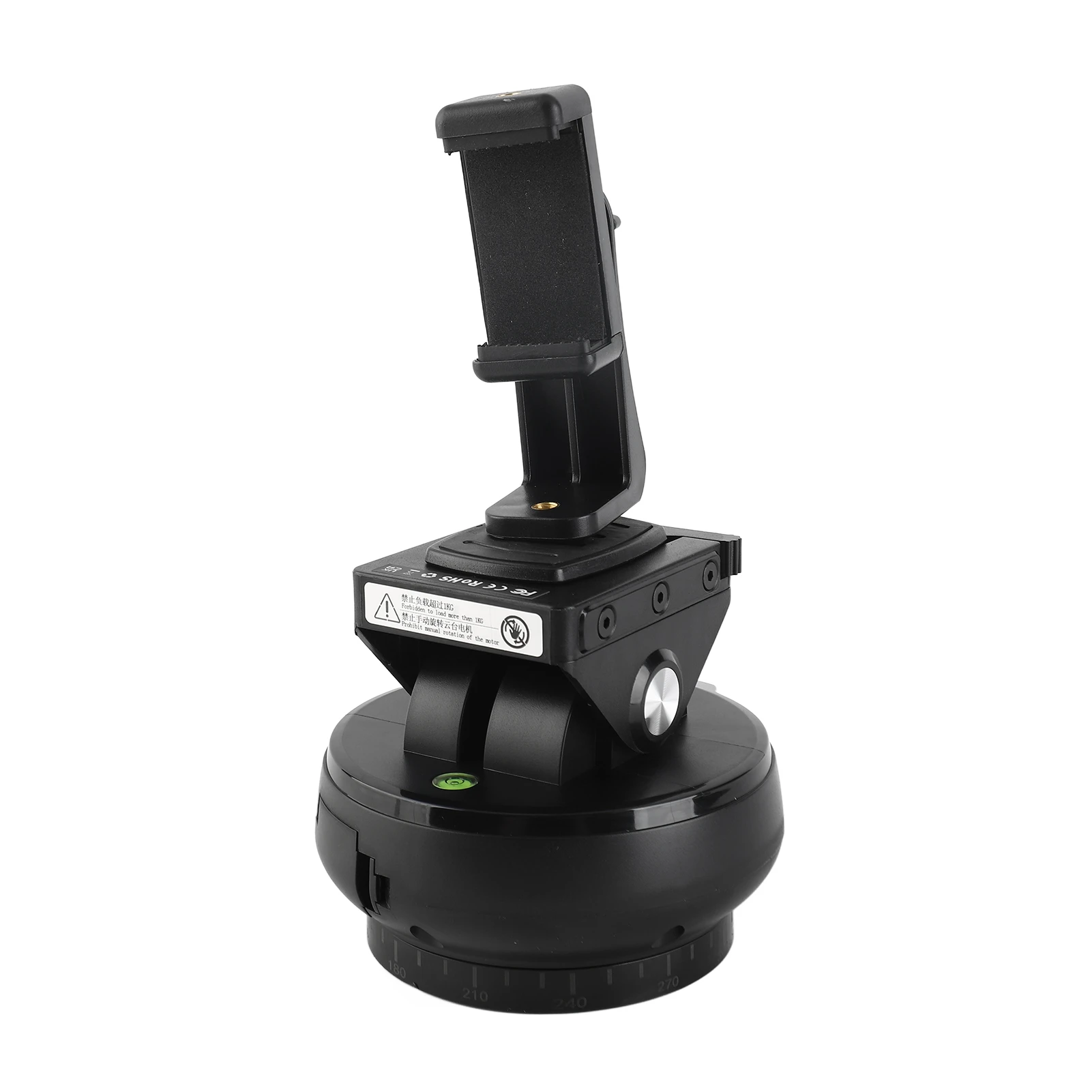 Motorized Pan Tilt Head 360&deg; Rotation 100M Wireless Remote Control 9 Levels Adjustable Panoramic Tripod Head for Photography