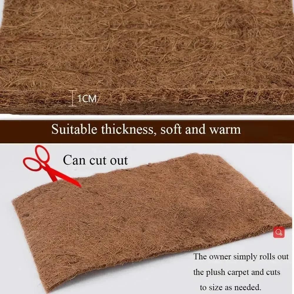Alfombra Fibra Coco Macetas Rollo Revestimiento Coco Yarrdfir - 40x40 Pulgadas, Natural, Para Macetas Y Mascotas Alfombra Terrario Mascotas