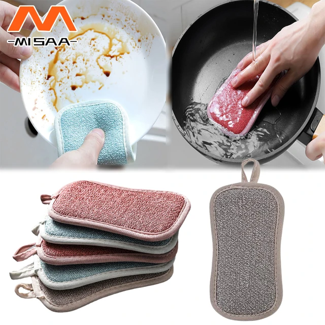 Plastic Dish Scrubbers Round Pot Scrubber for Dishes Kitchen Scouring Pad  Nylon Assorted Color Reusable Dish Washing Scrubbers Poly Mesh Non Scratch