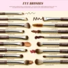 Jessup Makeup Brushes Set 15/25pcs Premium Synthetic Brown Make up Brushes Foundation Eyeshadow Concealer Blush Eyeliner, T511