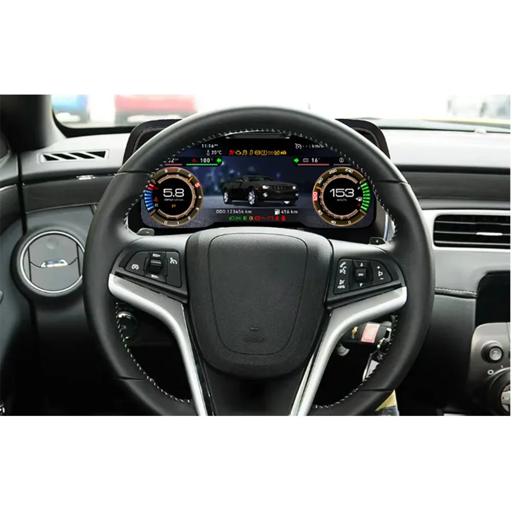 CHEVROLET CAMARO 2010-2015 속도계 가상 계기판 조종석 미터 업그레이드 용 12.3 LCD 디지털 대시 보드 클러스터