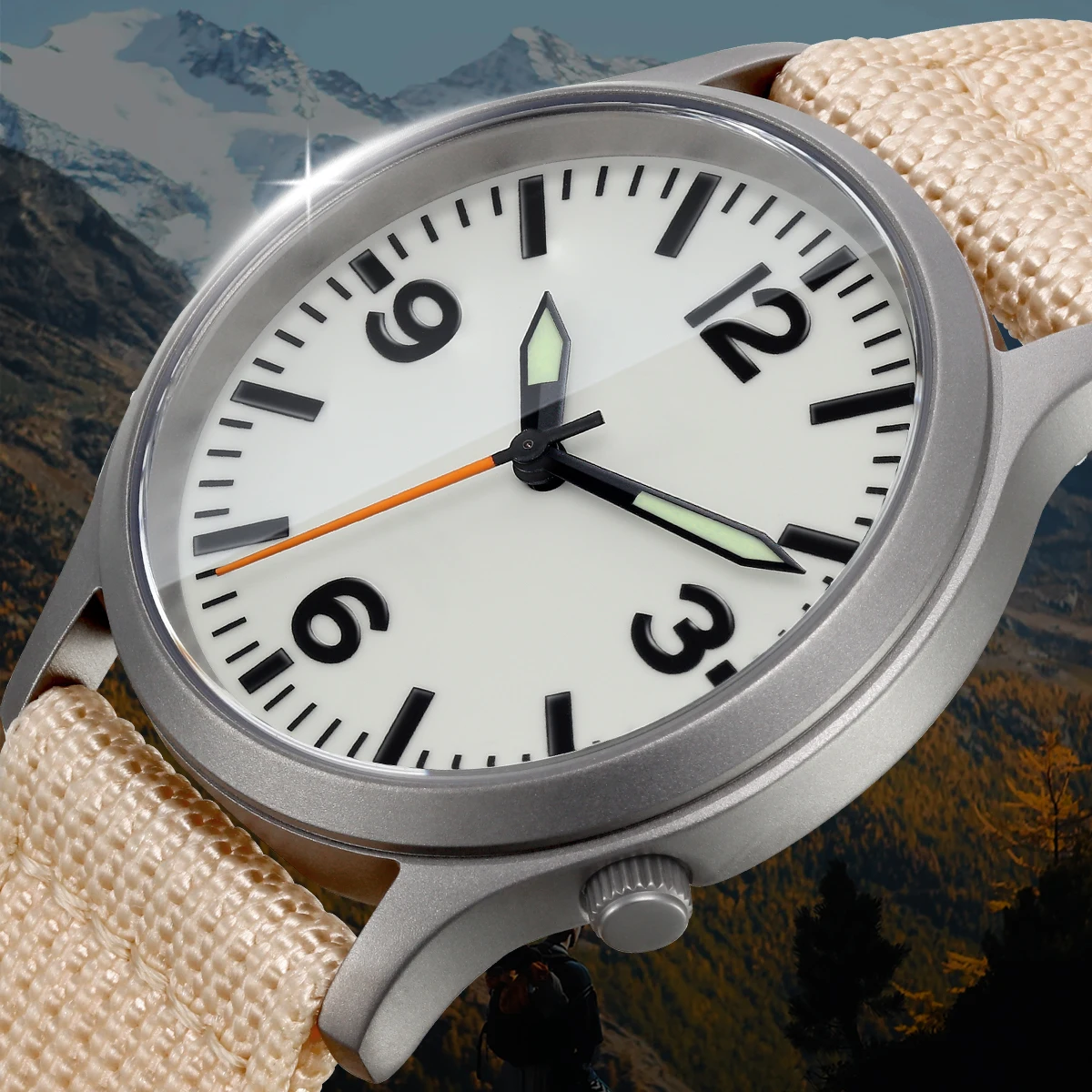 BERNY Men Watches Titanium Lightweight Sports Quartz Watch Clean and Simple Dial Sapphire Glass Luminous Waterproof Wristwatch