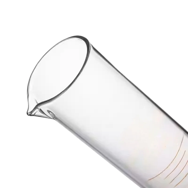 Glass cylinder with round bottom High borosilicate glass precision graduated cylinder for lab