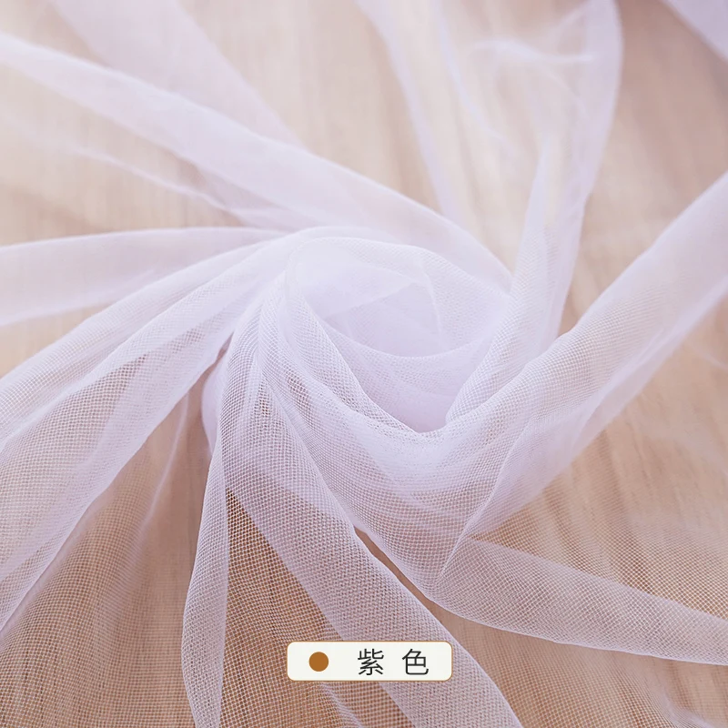 Encrypt Soft Mesh Fabric 160x50/500cm For Wedding Dresses Decorations Gauze Curtains Mosquito Nets DIY Skirt Fabrics