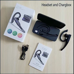 Wireless Earbuds with Charging Case and Built - in Microphone, Button Control Single - Ear Headphones (Headset and Chargbox)