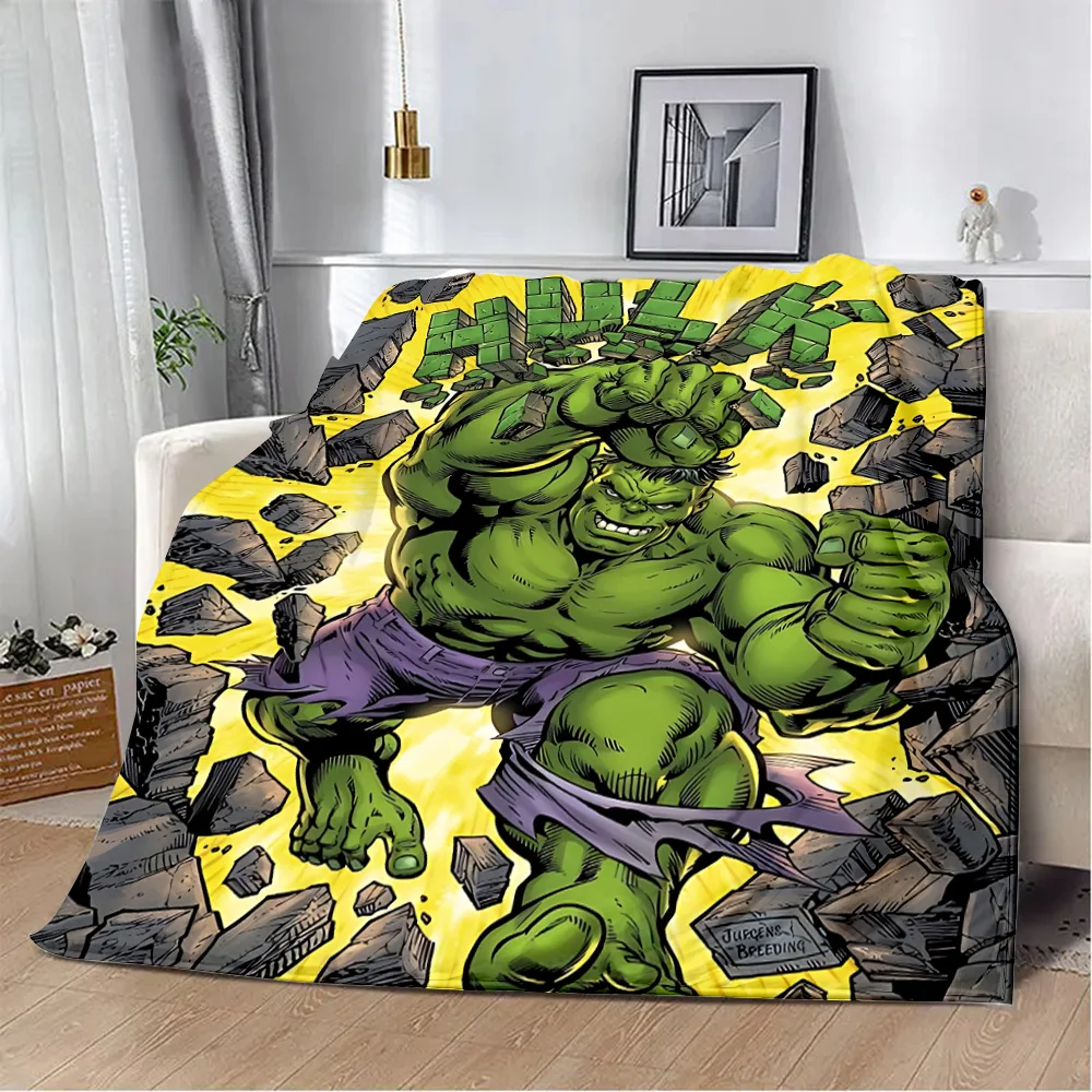 Marvel Angry Hulk Printed Blanket Picnic Blankets Warm Blanket Soft and Comfortable Blanket Home Travel Birthday Gift 2