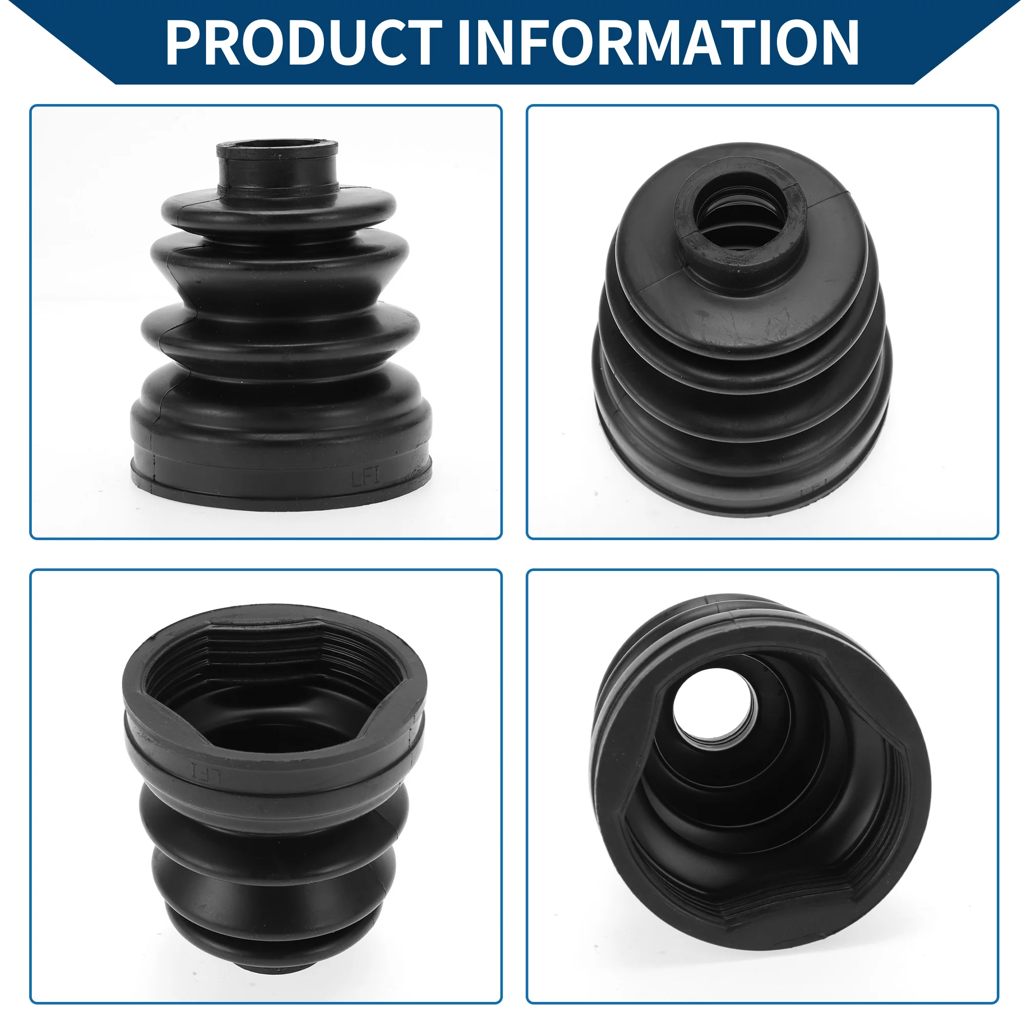 X Autohaux No.495833Y000 Inner CV Joint Boot Kit w/ Clamps for Hyundai Elantra 2011- for Hyundai Elantra Coupe 2013-2014