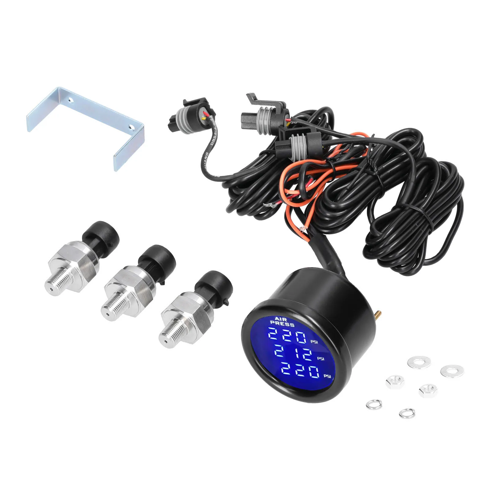 Single 220psi Digital Air Pressure Gauge - 4x4 OFFROAD CLINIC