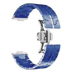 Stainless Steel Replacement Bracelet for Smartwatch - Metal Band Strap Accessories (Blue)