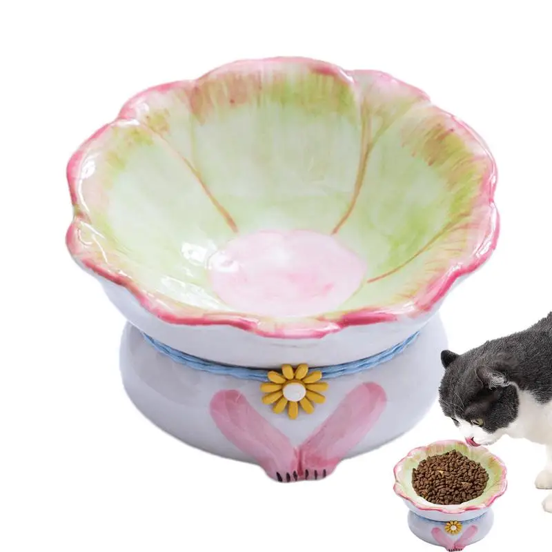 

Raised Cat Bowls For Indoor Cats Raised Cat Food Bowl Slanted Cat Dish Pet Feeder Bowl Elevated 15 Tilted Raised Feeding Bowl