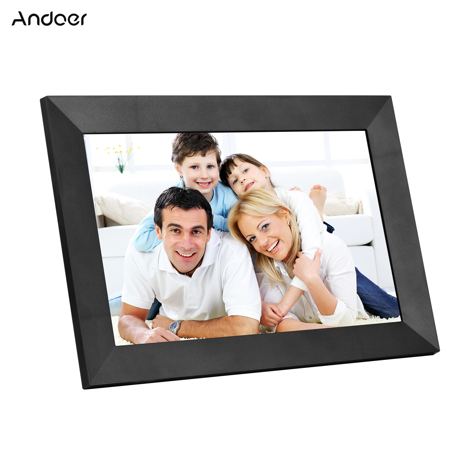 Andoer 10.1" Smart WiFi Photo Frame Digital Picture Frame IPS Touch-screen 1280*800 Photo 1080P Video 16GB Storage APP Control