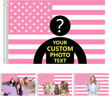 Custom Pink American Flag 1
