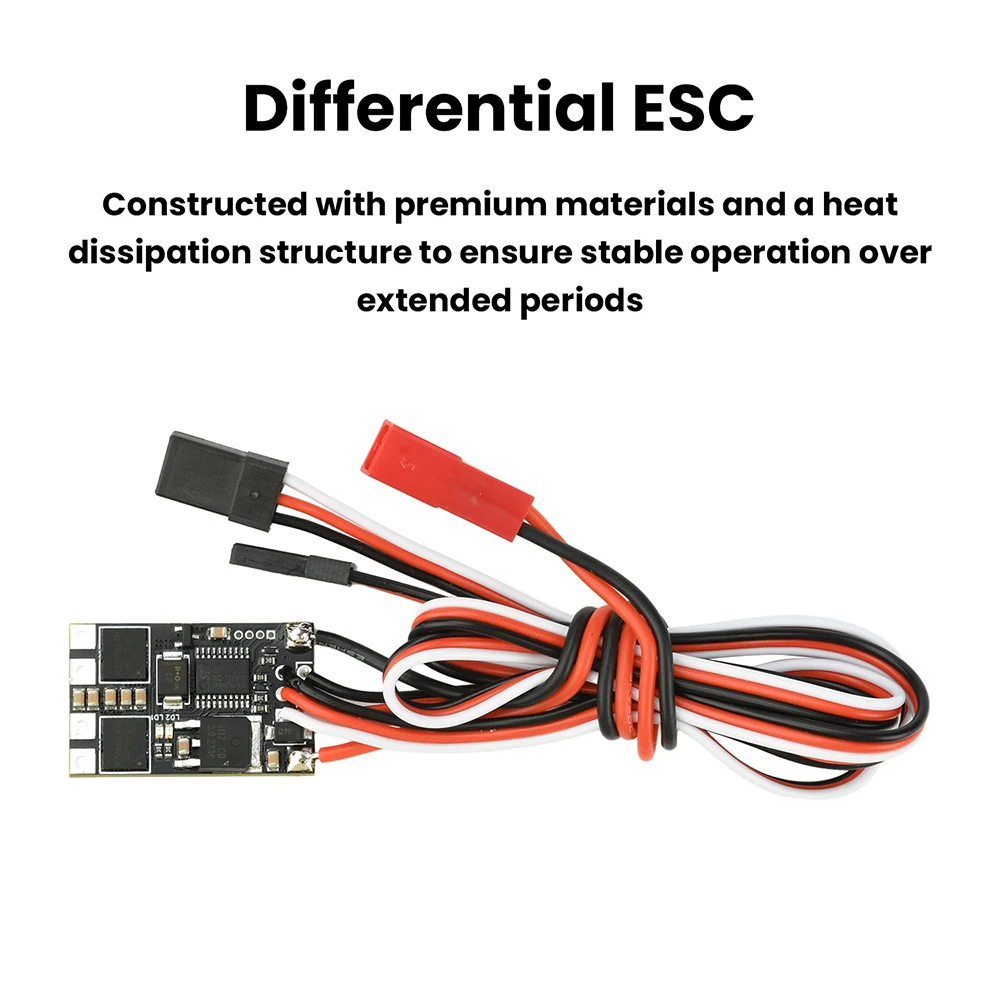 ESC double moteur 5A pour char RC, compatible 2S/3S LiPo