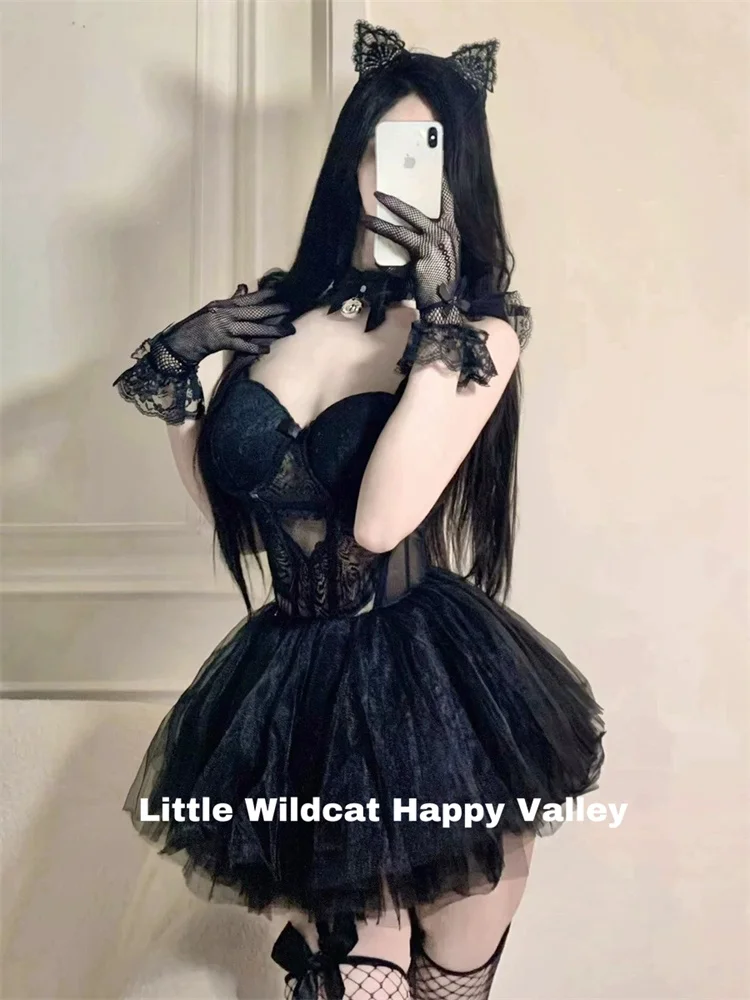 Lolita Maid Cosplay Uniform Babydoll Dress Lingerie Erotic Role Play Women Sexy Catsuit Christmas Costumes Plus Underwear