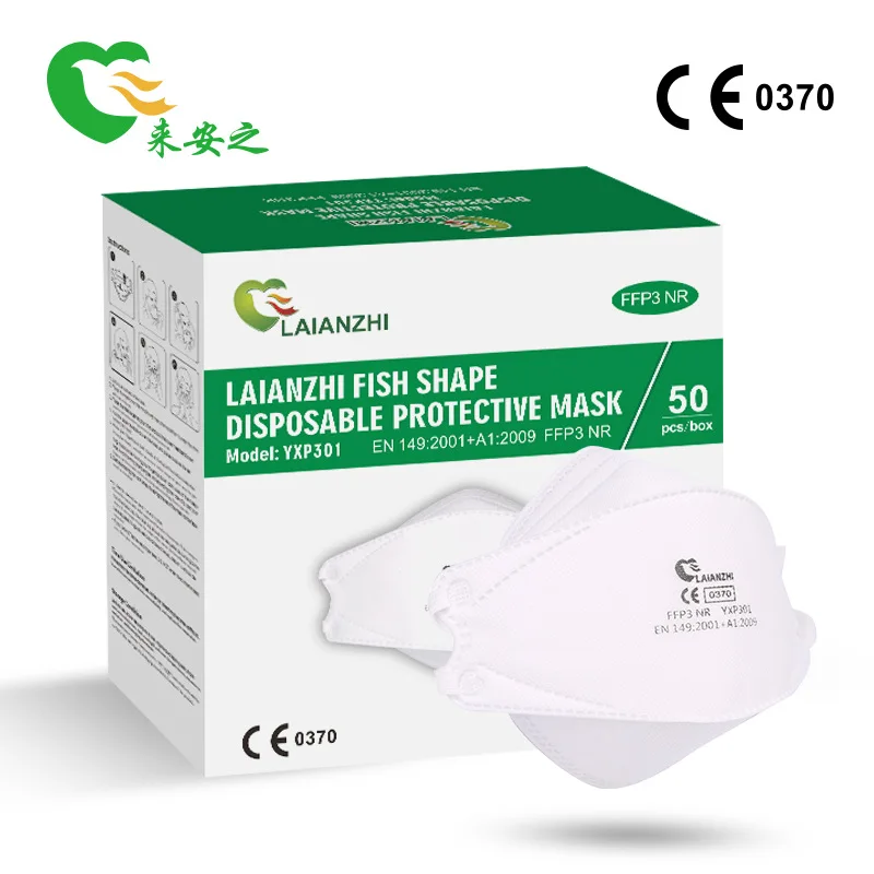 FFP3 Facial Fish Face Mask Protection CE Approved Individual Pack Soft Adjust Headband Foldable Masks reusable Adult Respirator facial mask
