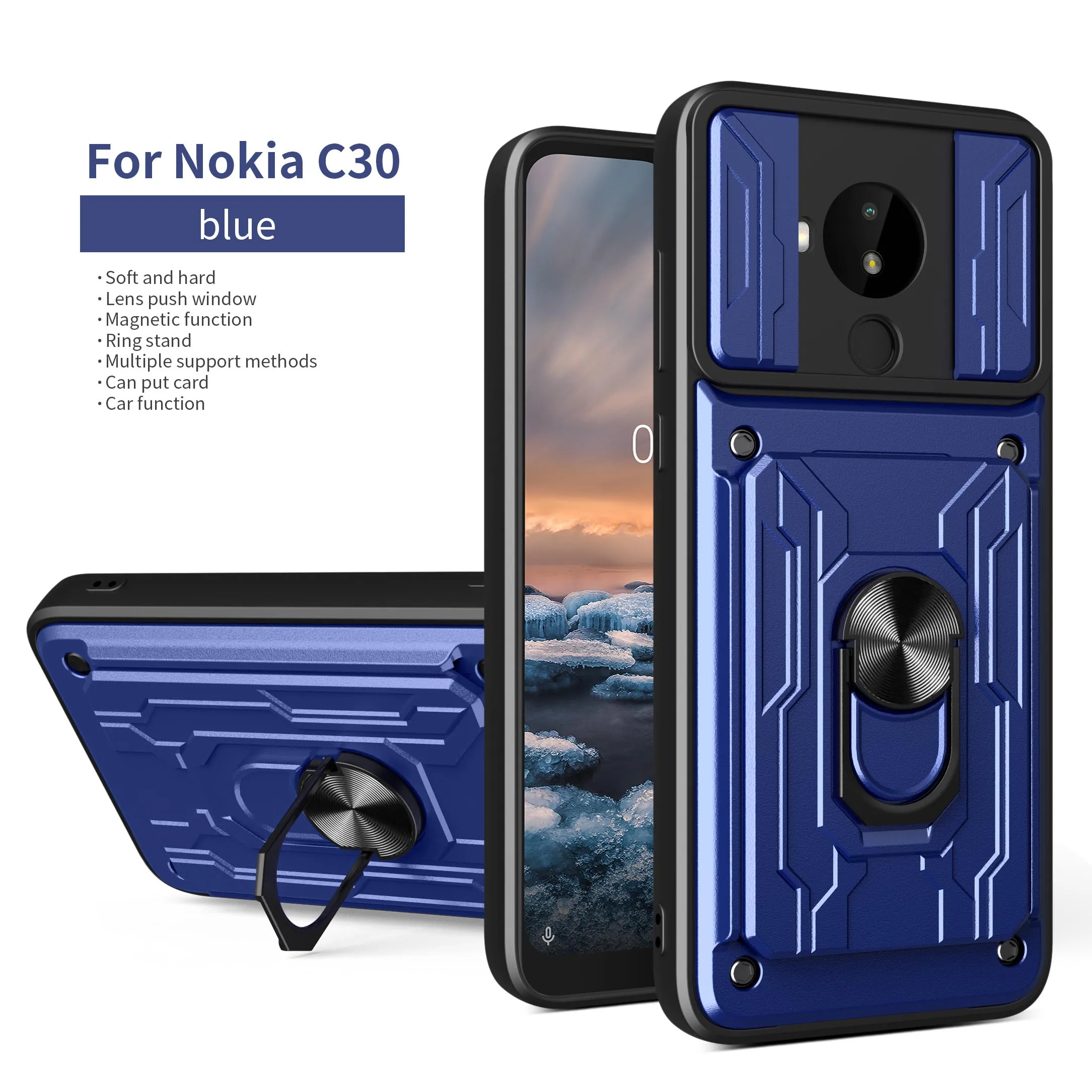 Custodia Magnetica Per Nokia C30 Supporto Per Anello Per Auto Capas Per Nokia C10 C20 Smartphone Android Fundas De Telefone Nokia G10 G20