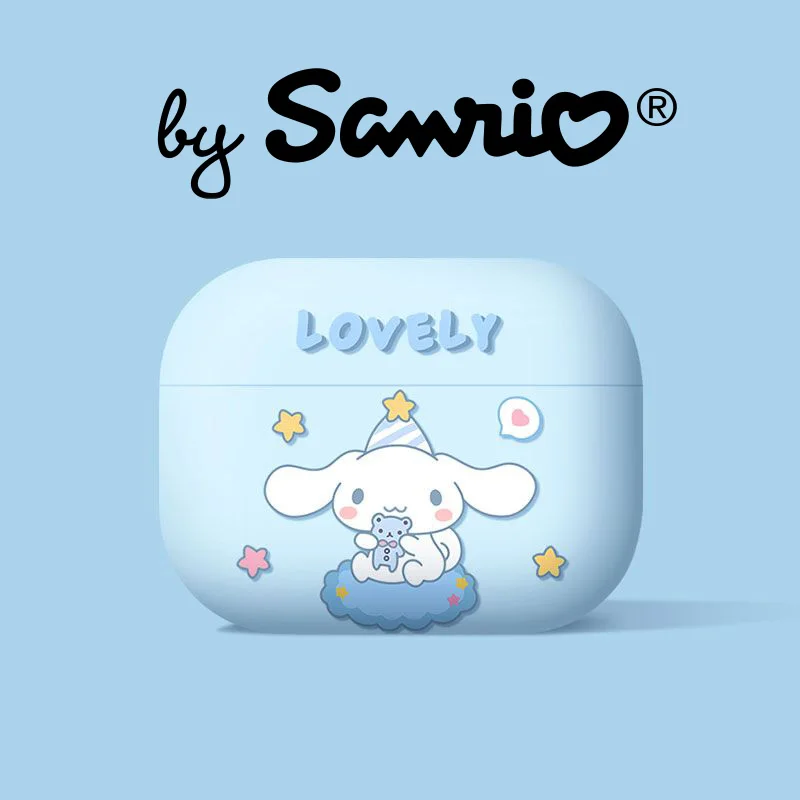 

Sanrio Cinnamoroll Earphone Bluetooth Headphone Case Anti-fall Anti-slip Matte Wireless Headphones Shell for Airpods 1 2 3 Pro