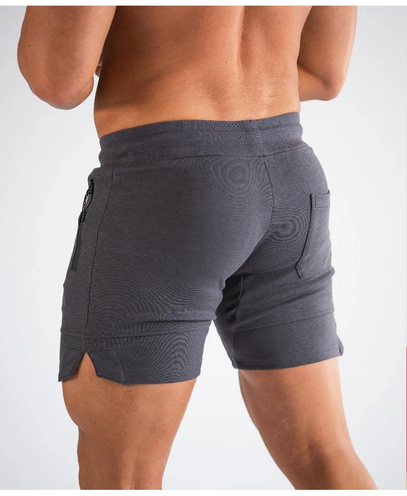 2023 Sports Running Shorts Men with Zip Pocket Quick Drying Bodybuilding Fitness Jogging Shorts Gym Sweatpants Casual Shorts