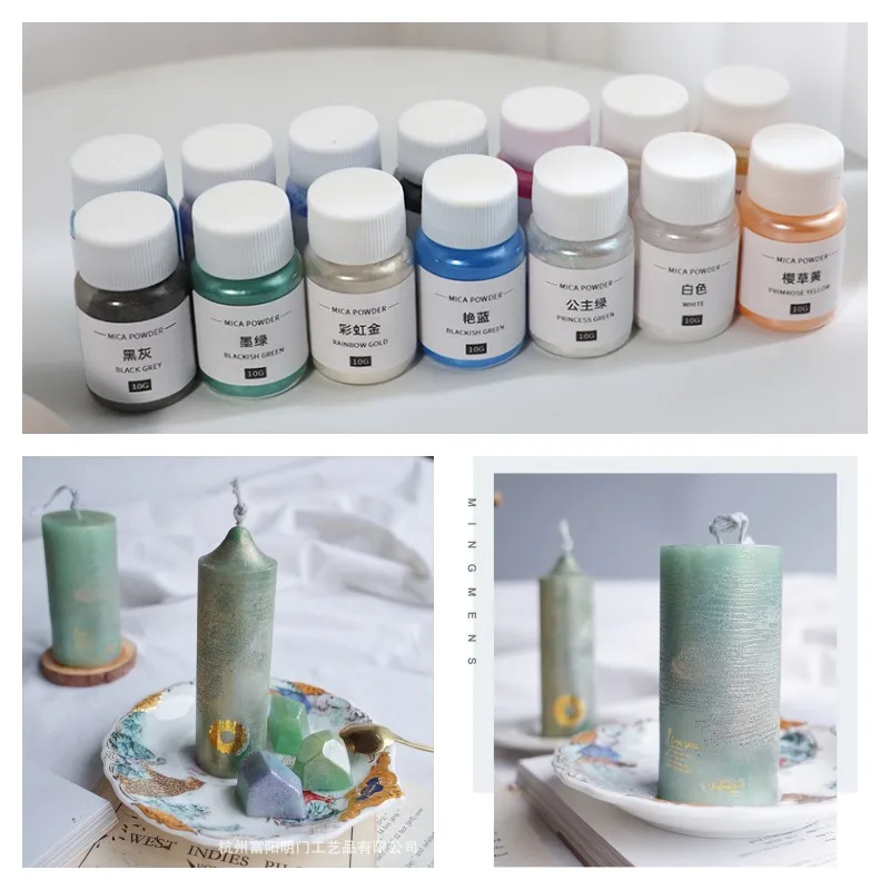 10g Handmade Vintage Mica Powder DIY Aromatherapy Candle Creative Gold White Pigment Powder