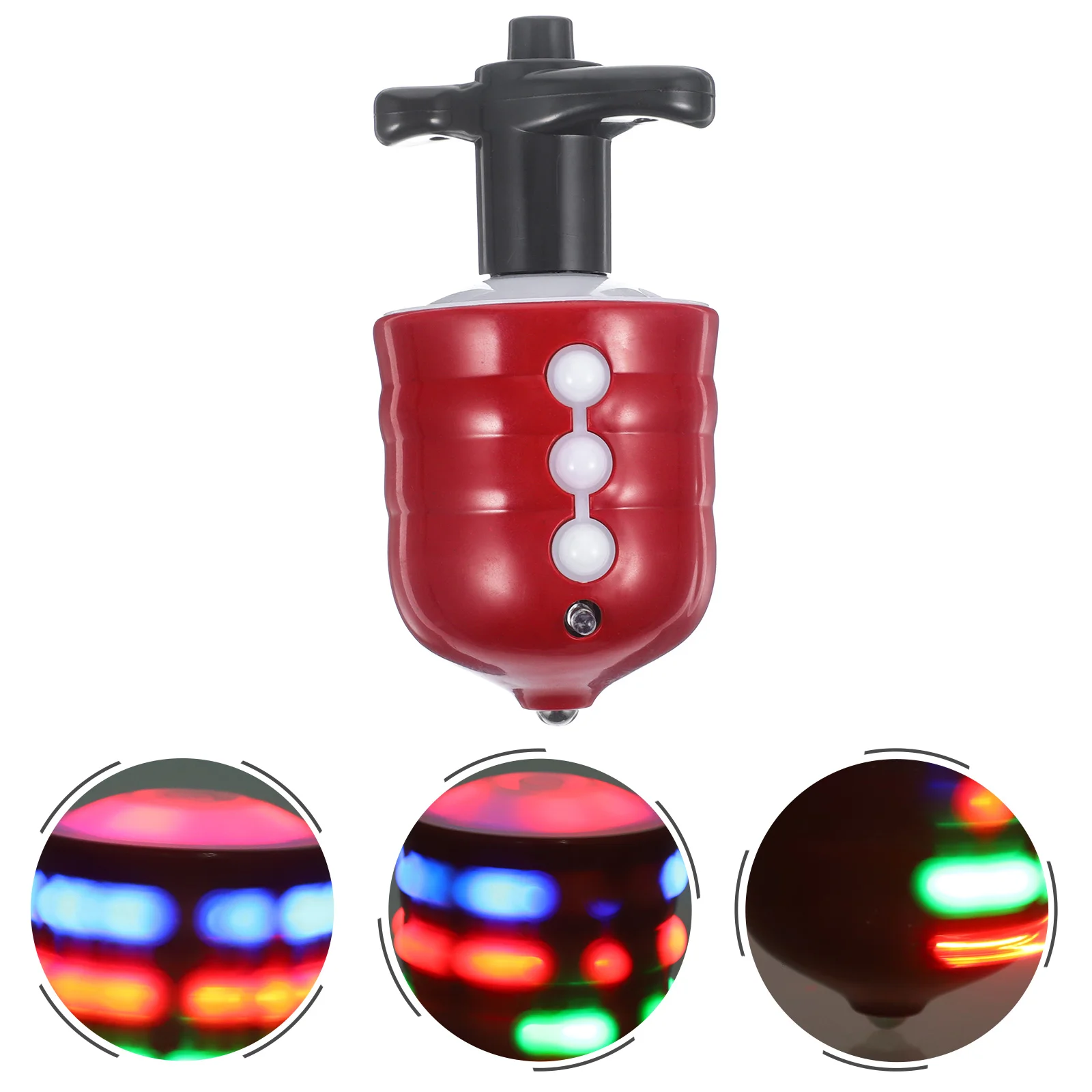 

2pcs Tops Gyroscope Light LED Toys with Flashing Gyro Glow in The Dark Party Favors Educational Toys for Kids Children Red