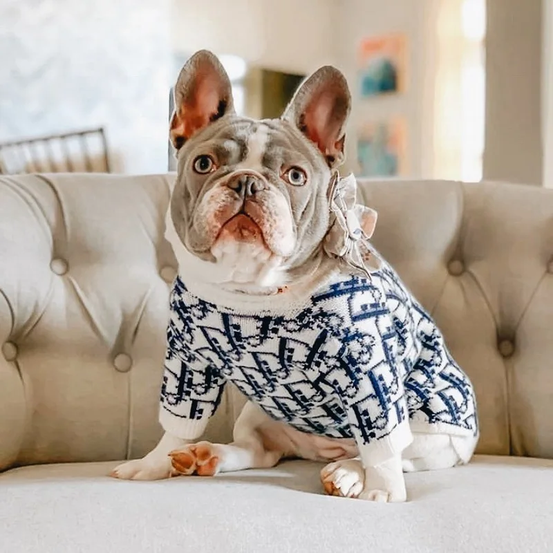 Fashion Classic Pet Clothes Dog Sweater Cat Teddy Fadou Schnauzer Bomei Small |