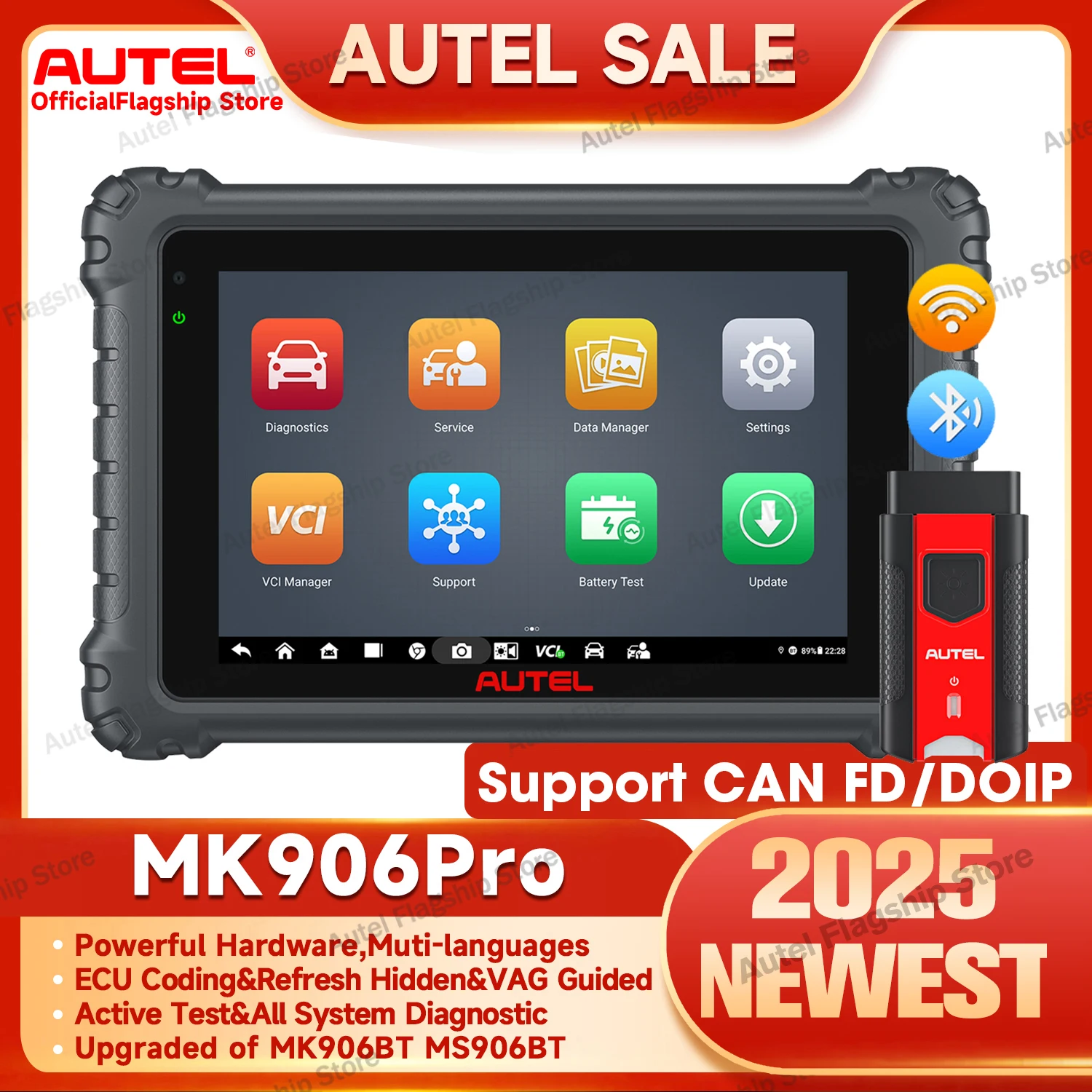 Autel MaxiCOM MK906SPro 車診断ツール OBD2 双方向スキャナ全