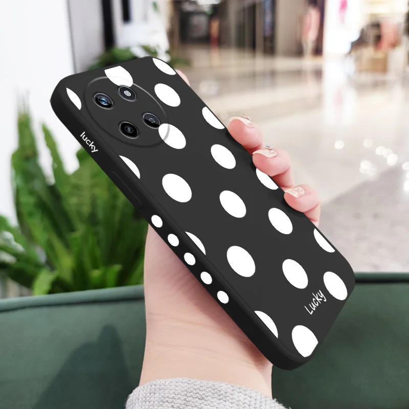 French Polka Dots Liquid Silicone Phone Case