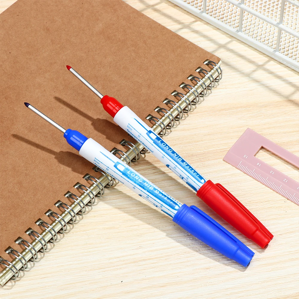 30mm Long Head Markers Waterproof Permanent Construction Deep Hole Marker Pens Carpenter Pencil Woodworking Marking Pen Tool permanent marker pen marker pens permanent marker permanent markers markers pen long nib markers