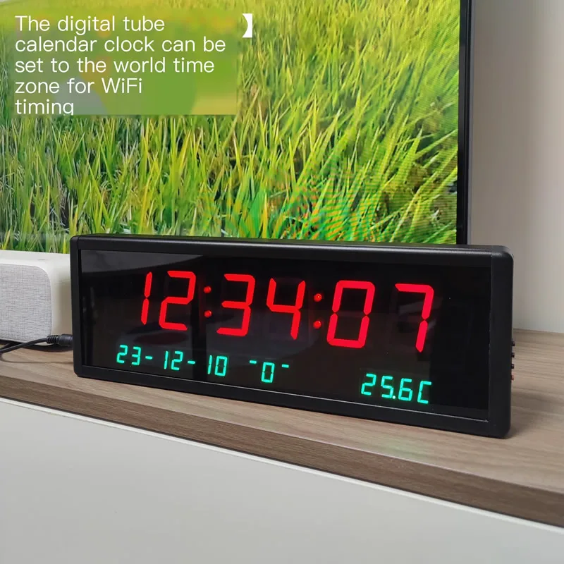 Digital Electronic Clock World Time Wifi Timing Date Temperature ...