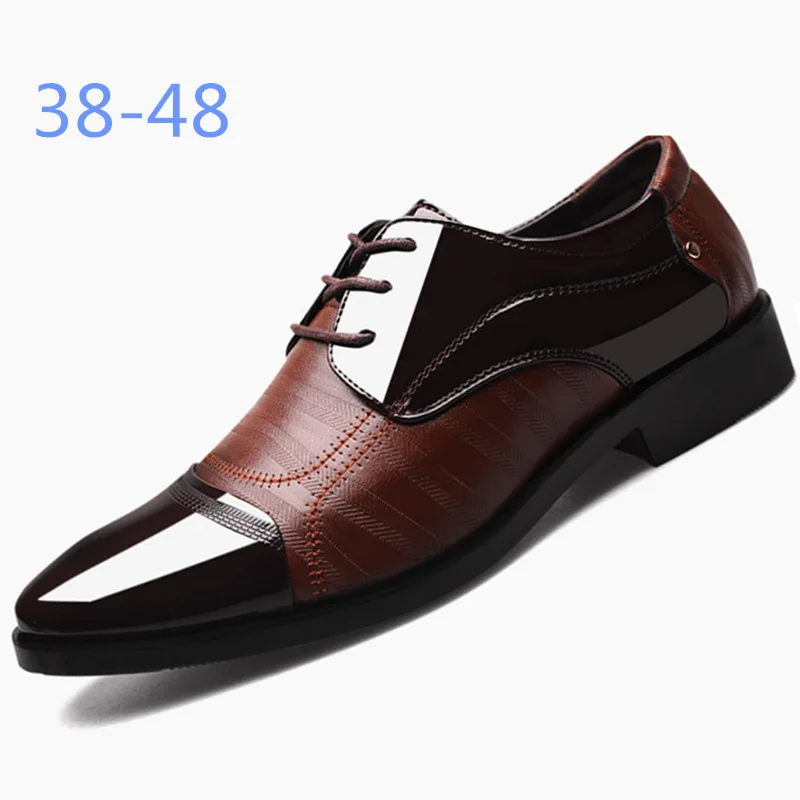 Men's Fashion Slip-on Leather Shoes, Comfortable and Wear-resistant Formal Shoes Italian Shoes Men Oxford for Men Wedding
