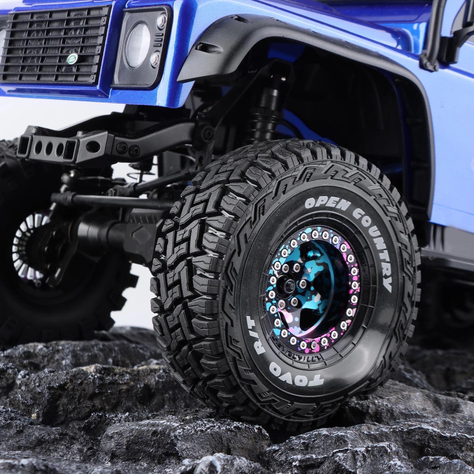 Pneus RC 120x40mm Caoutchouc Butyle pour SCX10 TRX4 1/10