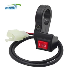 Universal Three - Speed Gear Control Button for Electric Scooters and Bicycles (Black)